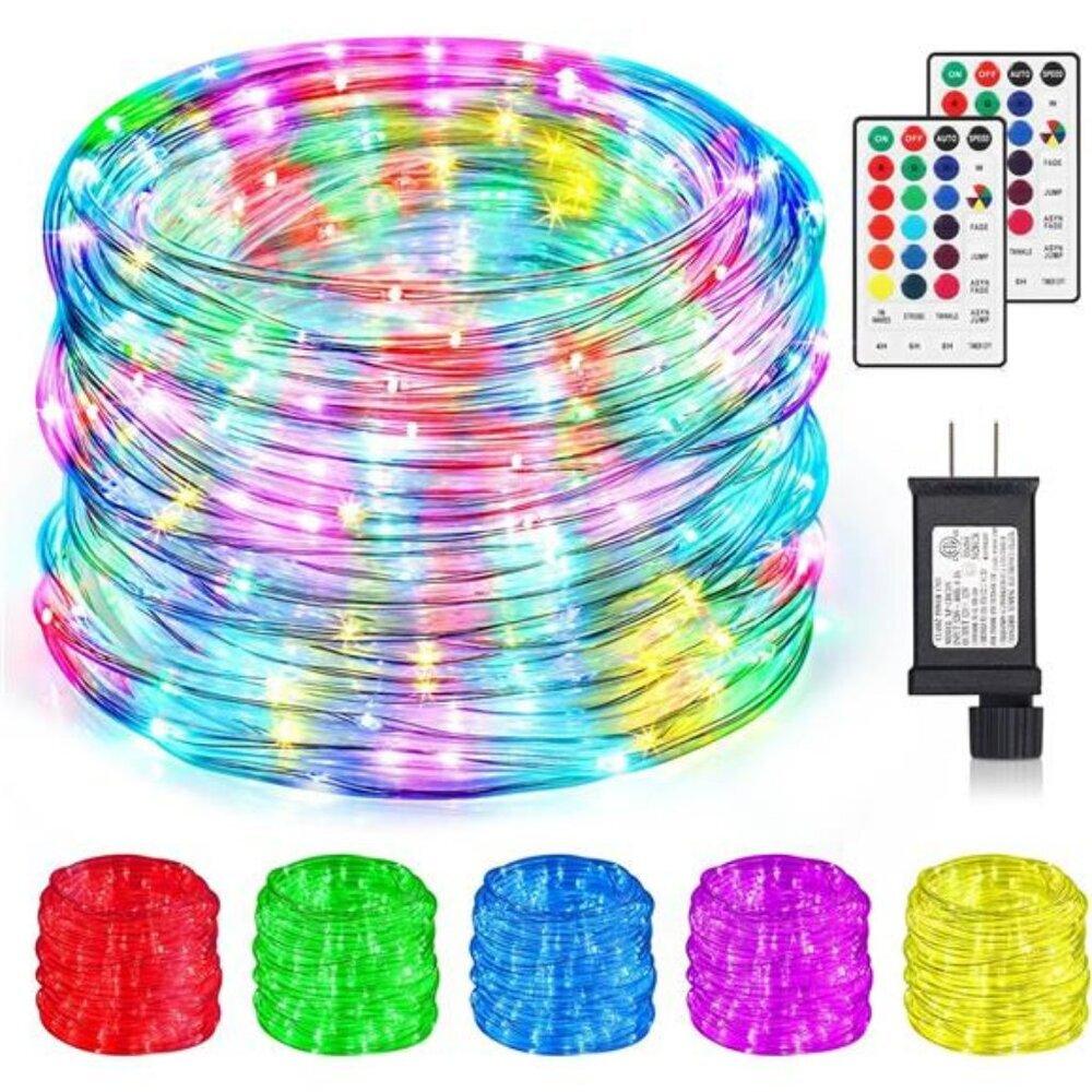 Color changing rope lights 99ft 300 led outdoor indoor waterproof string lights